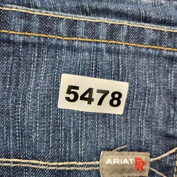 Ariat FR Work Mid Rise Bootcut Jeans Womens 29S Blue Medium Wash Denim - Picture 11 of 11